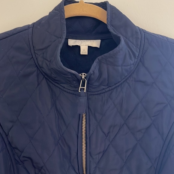 TALBOTS navy quilted vest - Picture 2 of 4